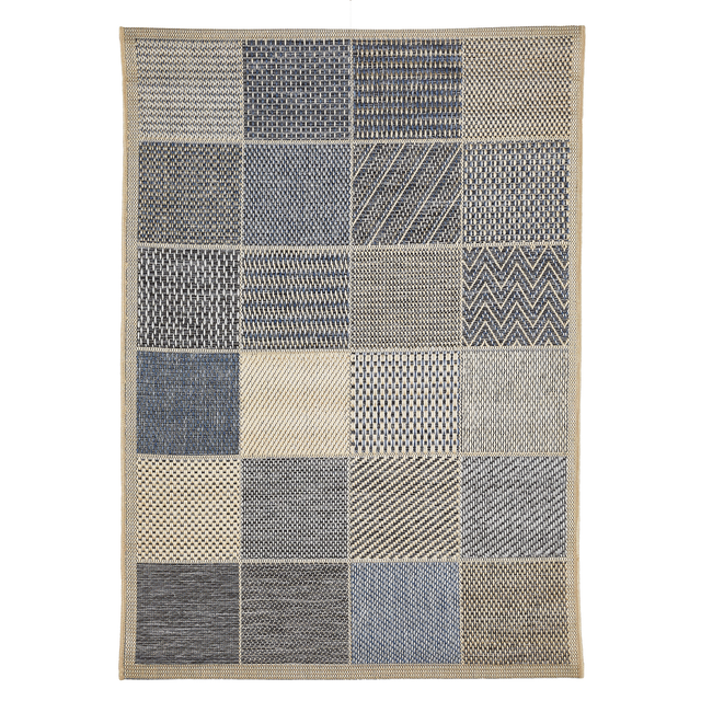 andiamo Teppich 'Claudio' beige/blau 80 x 200 cm