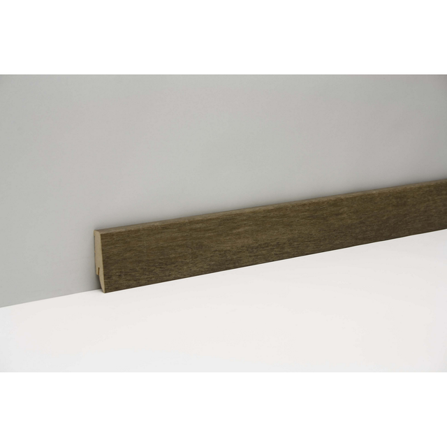 Classen Sockelleiste 'Clip' Eiche sägerau dunkel 2400 x 58 x 19 mm