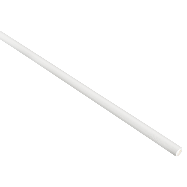 Kosche Viertelstab weiß lackiert 2400 x 14 x 14 mm
