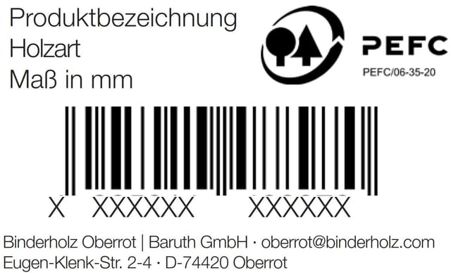 binderholz Rahmen gehobelt 2000 x 54 x 34 mm