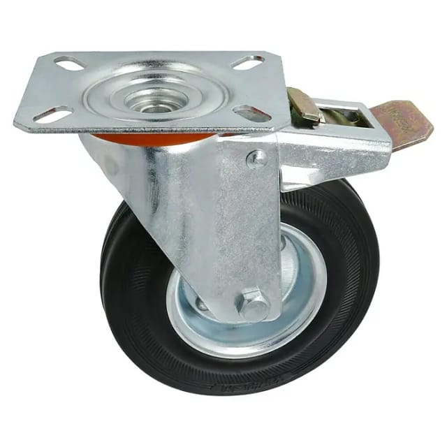 Dörner & Helmer Transportgeräte-Lenkrolle mit Platte 125 mm