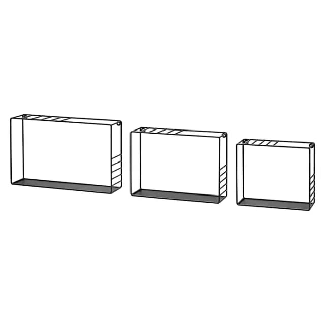 Dolle Wandregal-Set 'Shelf+ Lynn' schwarz 420 x 260 x 100 mm