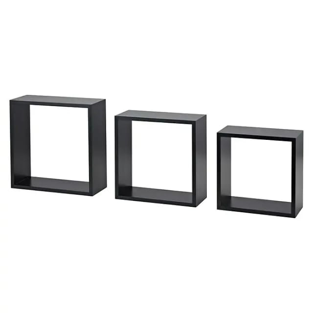 Dolle Wandregal-Set 'Shelf+ Frame' schwarz 300 x 300 x 117 mm