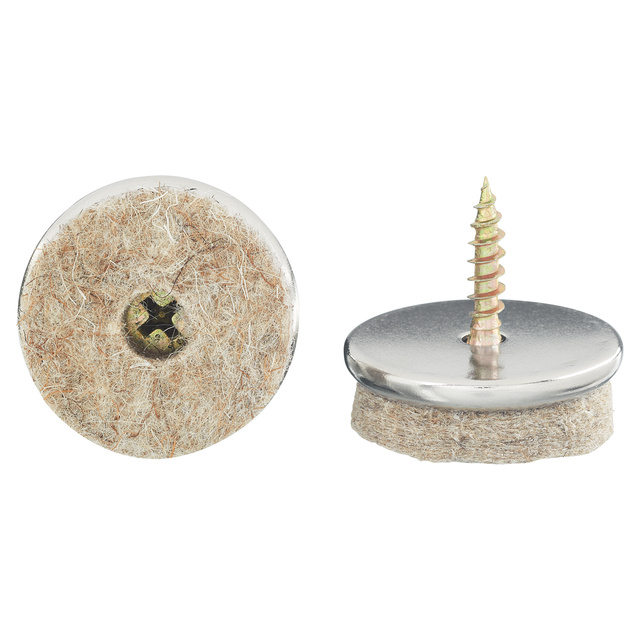 toom Parkettgleiter mit Schraube Ø 2,4 cm 16 Stück