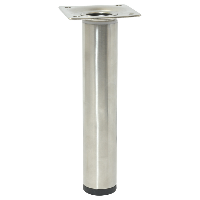 Wagner Möbelbein 'Telescope ST 1829' Industriestahl edelstahlfarben ausziehbar Ø 30 x 160 - 250 mm