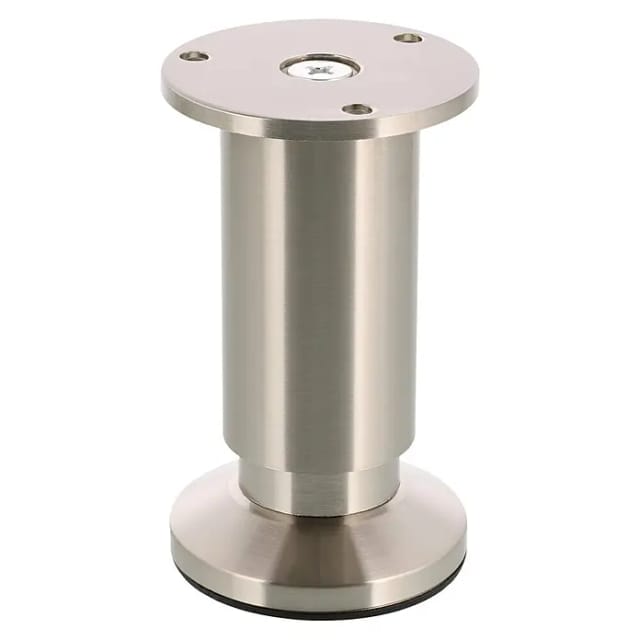 Wagner Möbelbein 'Design ST 0370' Stahl edelstahlfarben Ø 38 x 100 - 118 mm
