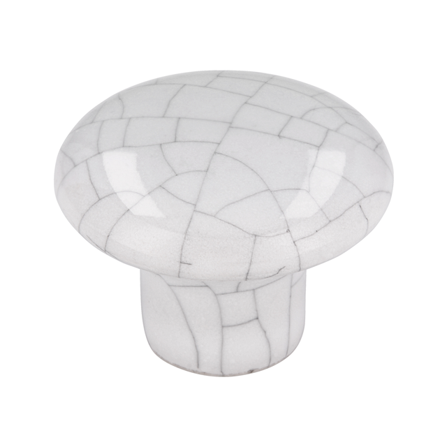 Siro Möbelknopf 'SP1' Keramik weiß/grau Craquelé Ø 32 mm
