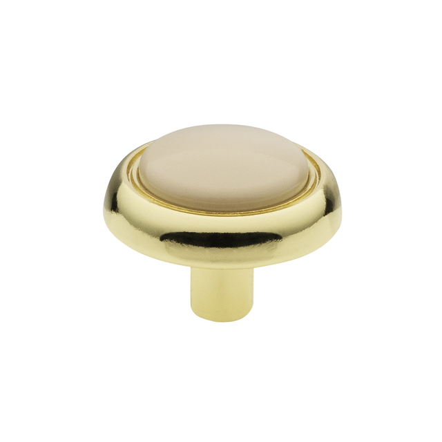 Siro Möbelknopf golden/beige Ø 30 mm