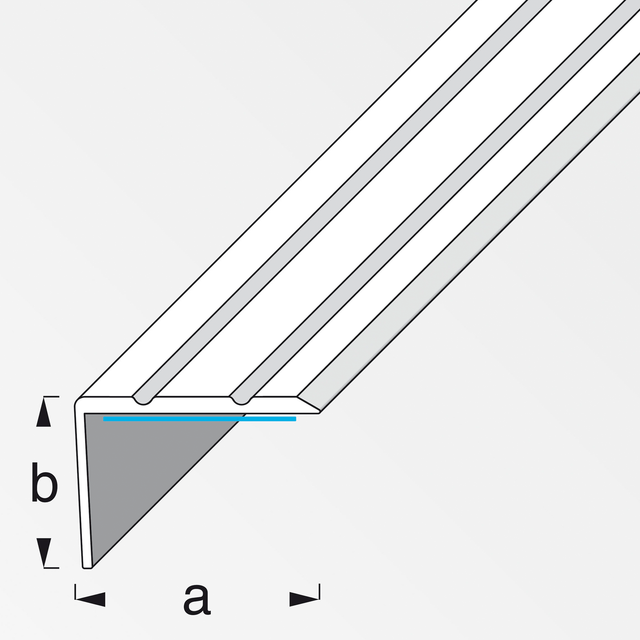 alfer Abschlussprofil 'clipstech' silber 1000 x 8 mm