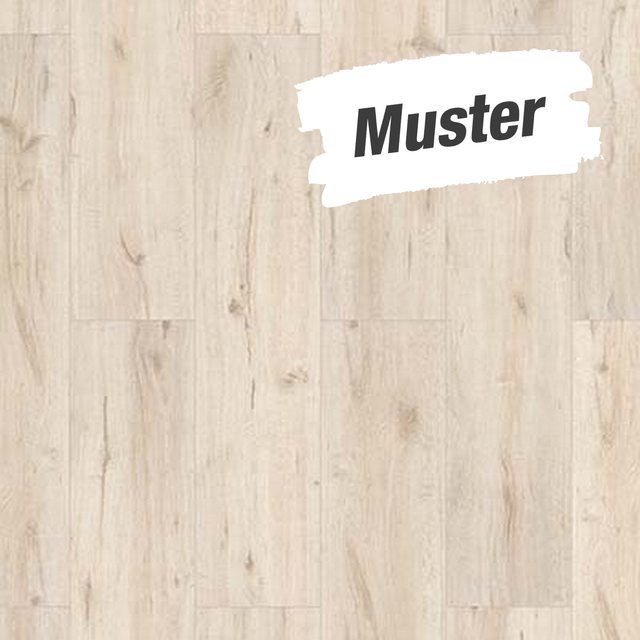 Muster zum Laminat 'Scandinavia' Eiche Amundsen hellgrau 7 mm