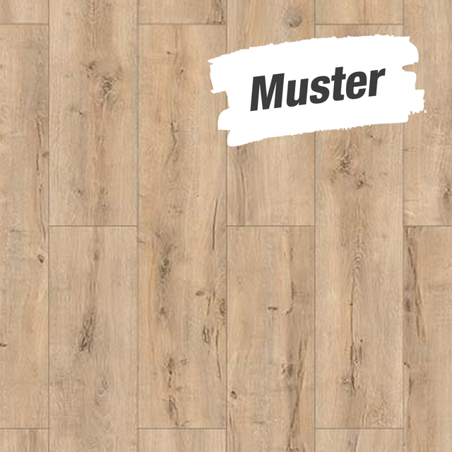 Muster zum Laminat '832-4 WR' wasserresistent Eiche beige 8 mm