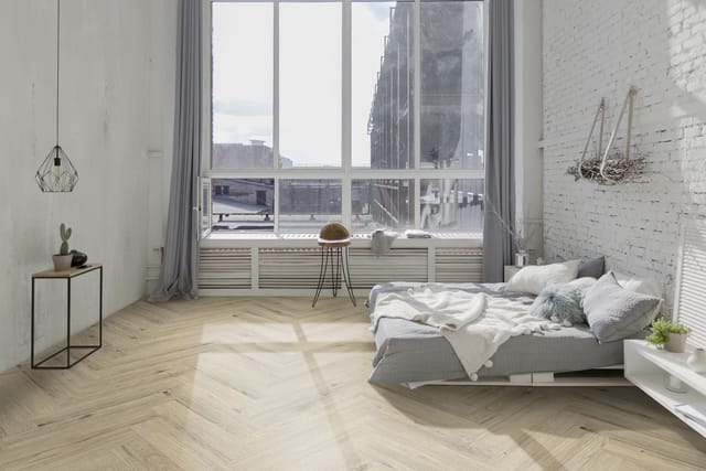 Classen Laminat Fischgrät 'Ville Monasterio' Eiche dunkelgrau 8 mm