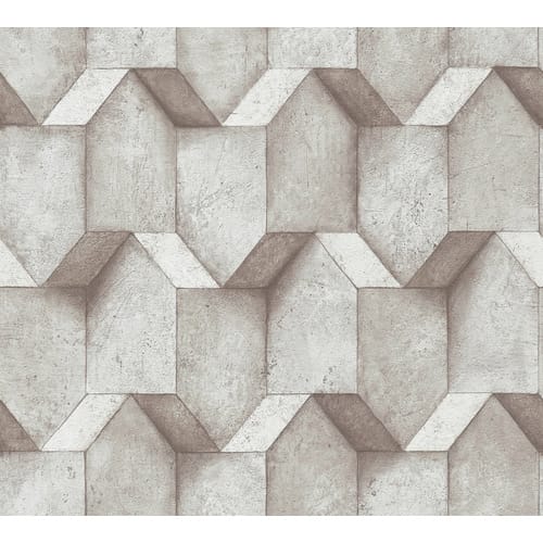 A.S. Création Vliestapete 'The BoS' 3D Betonoptik beige/grau 0,53 x 10,05 m