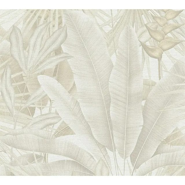 A.S. Création Vliestapete 'Stories of Life' Dschungel creme/grau 0,53 x 10,05 m