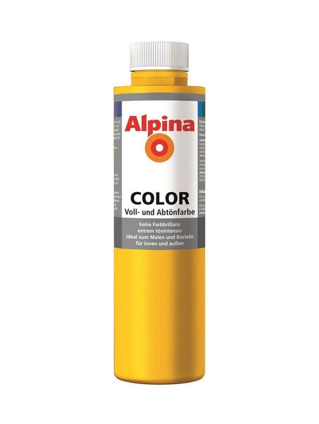 Alpina Voll- und Abtönfarbe 'Lucky Yellow' orangegelb 750 ml