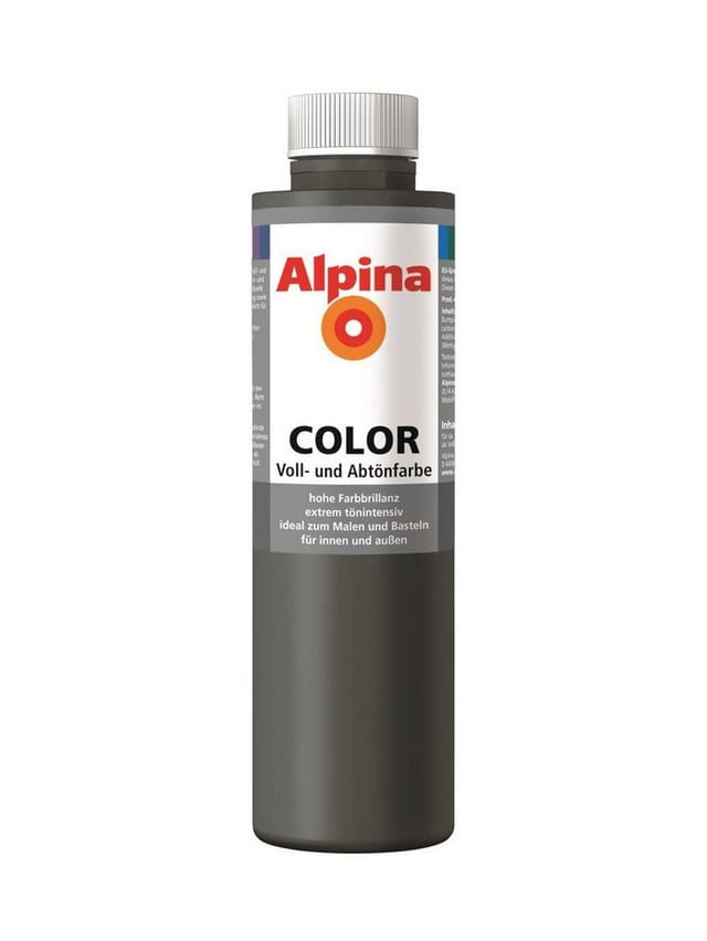 Alpina Voll- und Abtönfarbe 'Dark Grey' dunkelgrau 750 ml