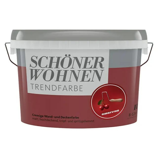 Schöner Wohnen Farbe Trendfarbe 'Amarena' kirschrot matt 1 l