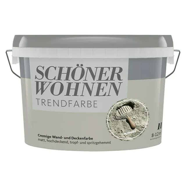Schöner Wohnen Farbe Trendfarbe 'Moon' beigegrau matt 1 l