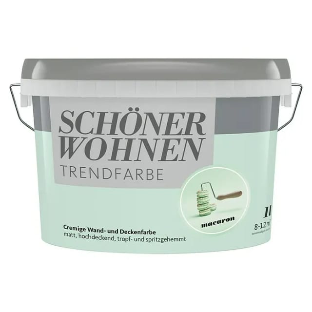 Schöner Wohnen Farbe Trendfarbe 'Macaron' minzgrün matt 1 l