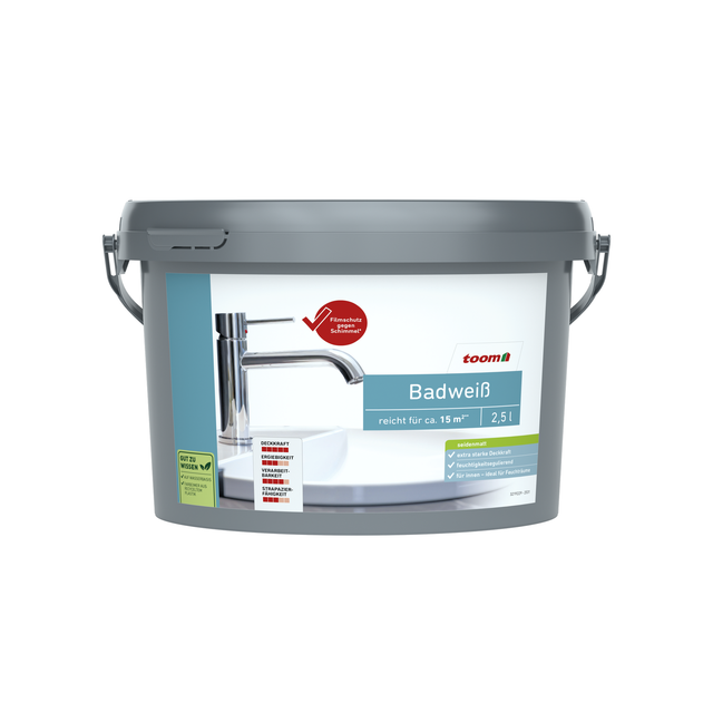 toom Badweiß seidenmatt 2,5 l