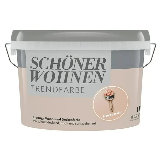 Schöner Wohnen Farbe Trendfarbe 'Hortensie' altrosa matt 1 l