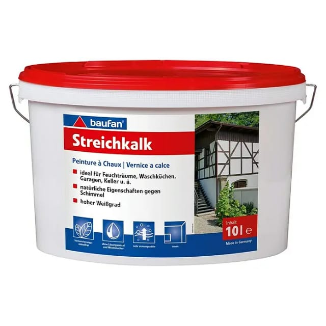 Baufan Streichkalk weiß matt 10 l