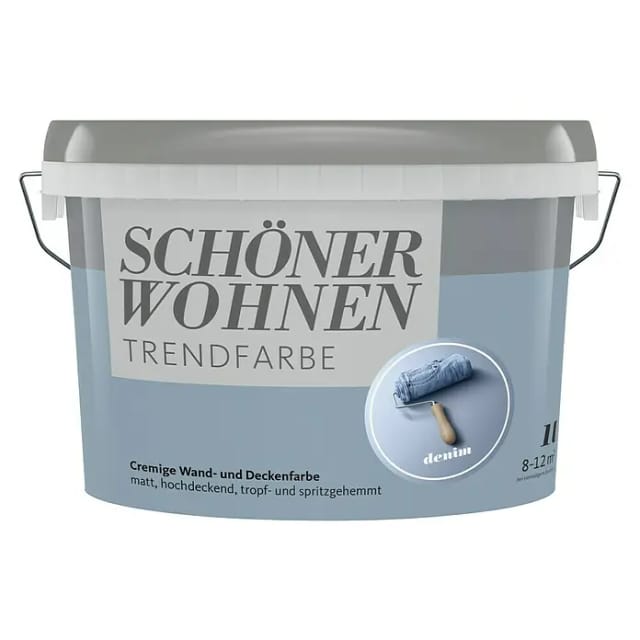 Schöner Wohnen Farbe Trendfarbe 'Denim' jeansblau matt 1 l