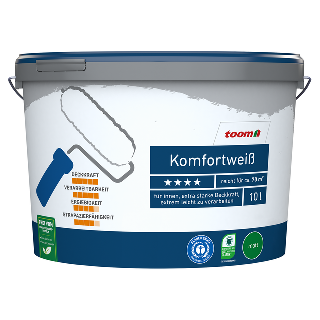 toom Komfortweiß matt 10 l