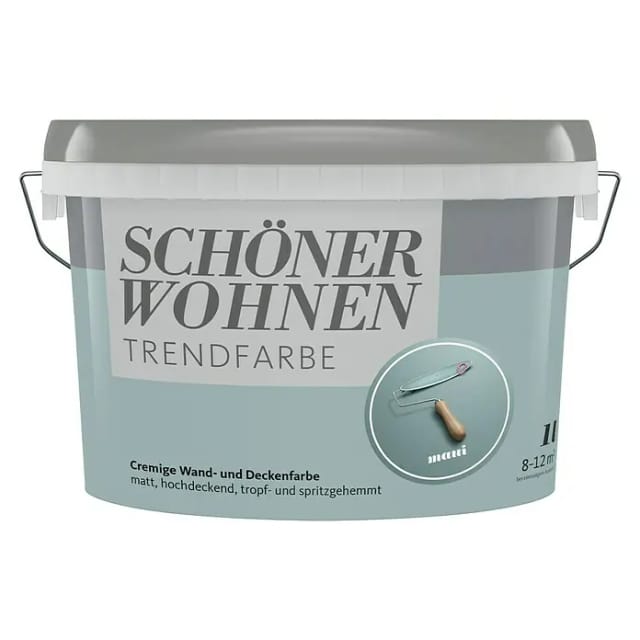 Schöner Wohnen Farbe Trendfarbe 'Maui' blaugrau matt 1 l
