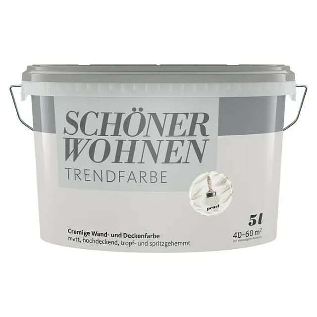 Schöner Wohnen Farbe Trendfarbe 'Pearl' perlweiß matt 5 l