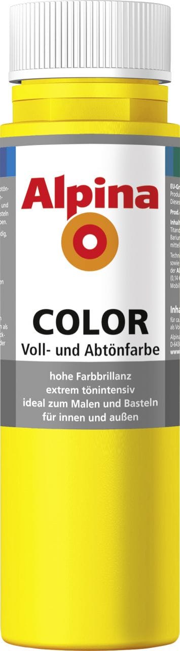 Alpina Voll- und Abtönfarbe 'Sunny Yellow' gelb 250 ml
