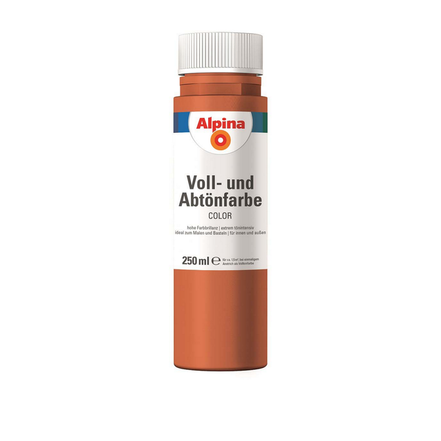 Alpina Voll- und Abtönfarbe 'Italian Red' rotorange 250 ml