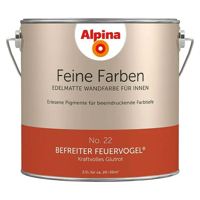 Alpina Feine Farben 'Befreiter Feuervogel' rostrot matt 2,5 l