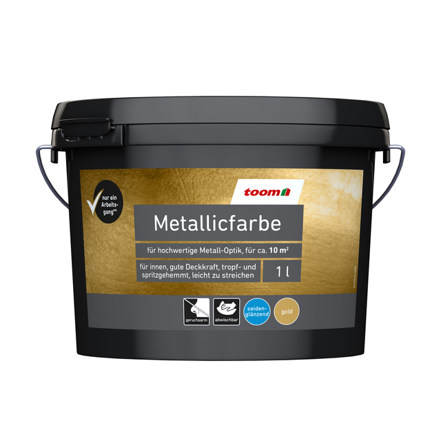 toom Metallicfarbe gold seidenglänzend 1 l