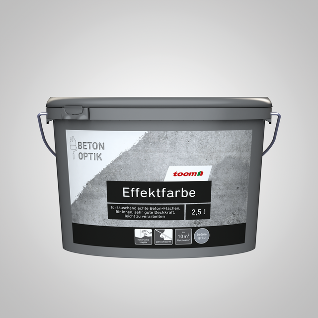 toom Effektfarbe betongrau 2,5 l