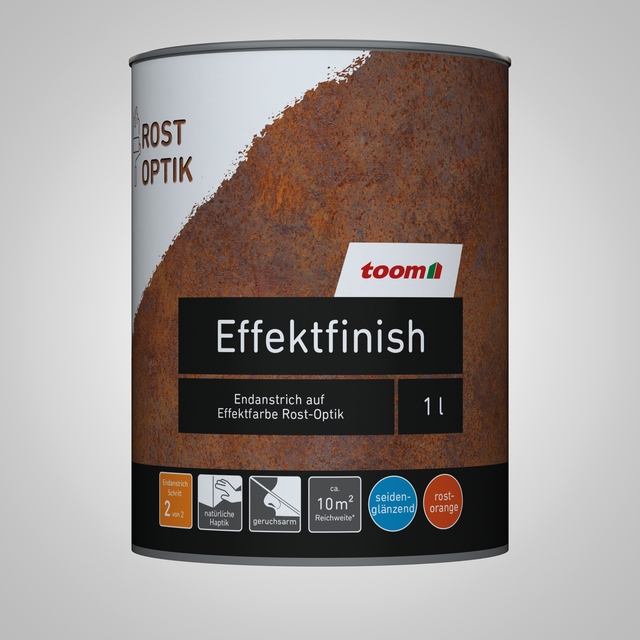 toom Effektfinish rostfarben seidenglänzend 1 l