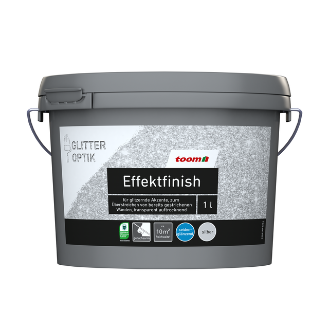 toom Glitterlasur silberfarben 1 l