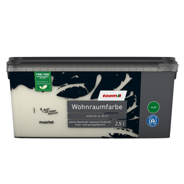 toom Wohnraumfarbe 'Muschel' hellbeige matt 2,5 l