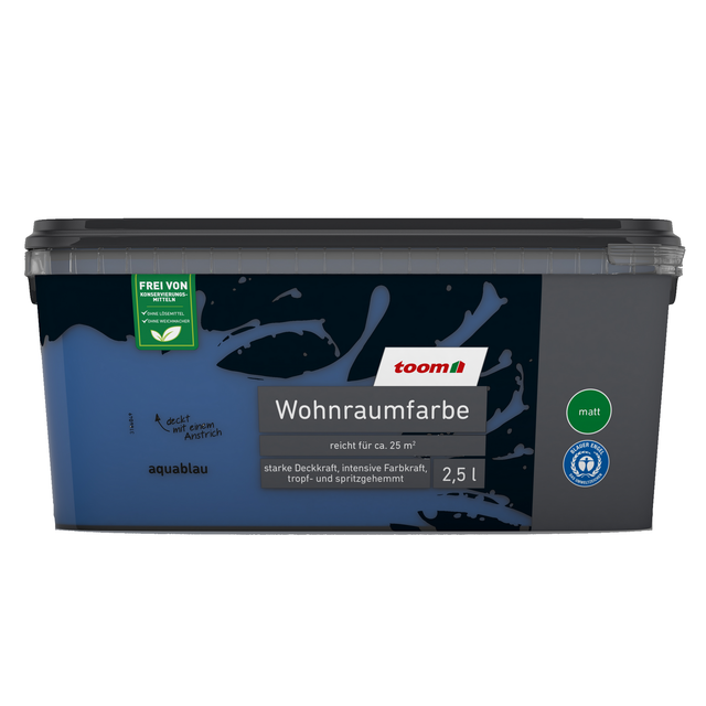 toom Wohnraumfarbe aquablau matt 2,5 l