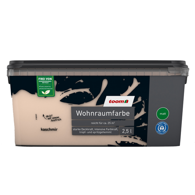 toom Wohnraumfarbe 'Kaschmir' beige matt 2,5 l