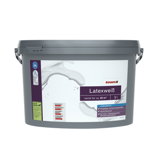 toom Latexweiß seidenglänzend 5 l