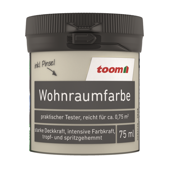 toom Wohnraumfarbe 'Muschel' hellbeige matt 75 ml