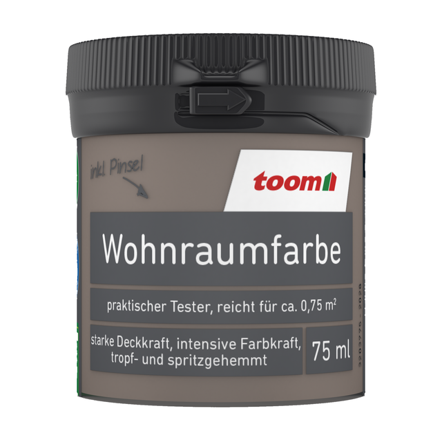 toom Wohnraumfarbe braun matt 75 ml