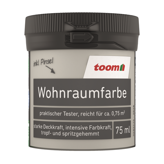 toom Wohnraumfarbe lichtgrau matt 75 ml