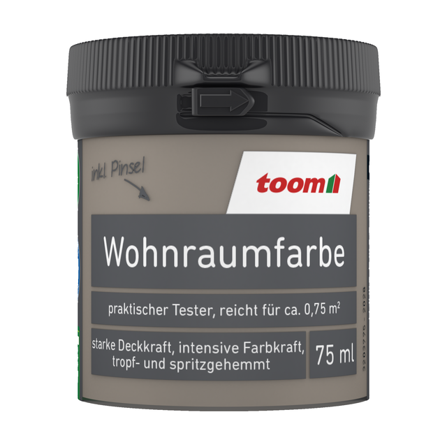 toom Wohnraumfarbe taupe matt 75 ml