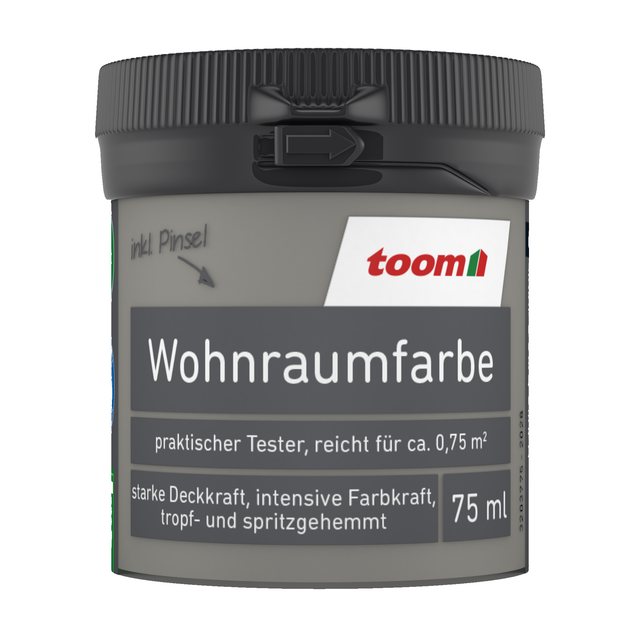 toom Wohnraumfarbe steingrau matt 75 ml