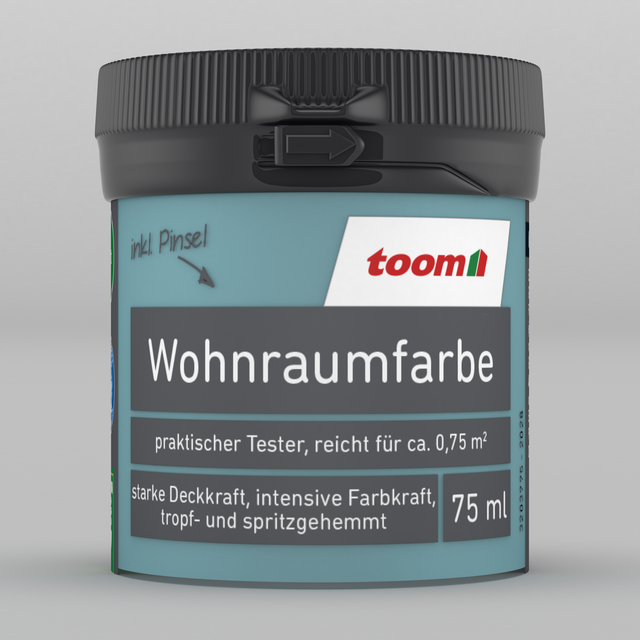 toom Wohnraumfarbe azurblau matt 75 ml