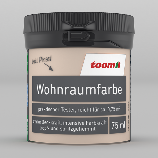 toom Wohnraumfarbe 'Kaschmir' beige matt 75 ml