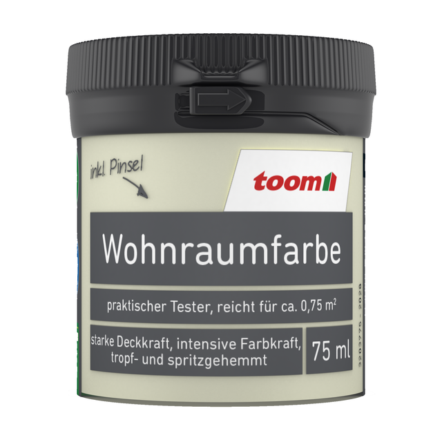 toom Wohnraumfarbe cremeweiß matt 75 ml