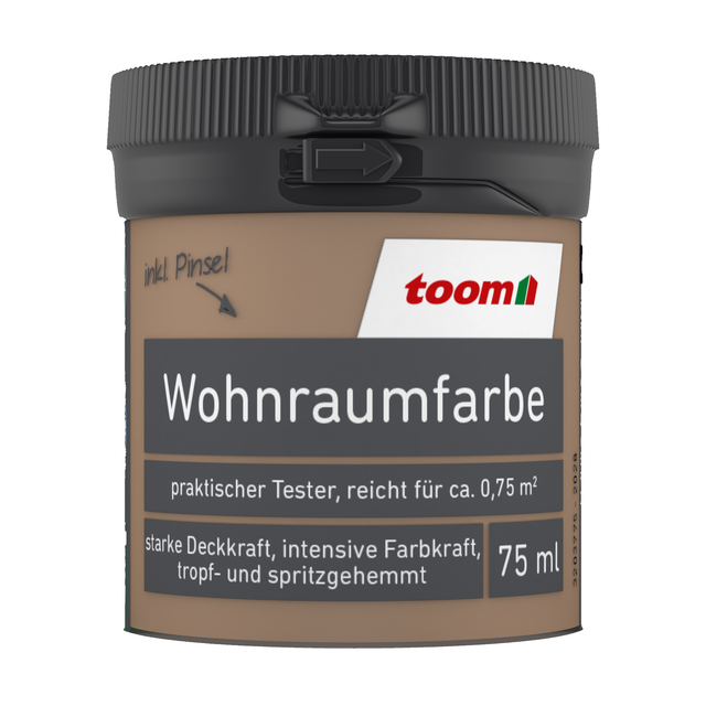 toom Wohnraumfarbe 'Toffee' braun matt 75 ml